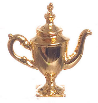Dollhouse Miniature Coffee Pot, Gold